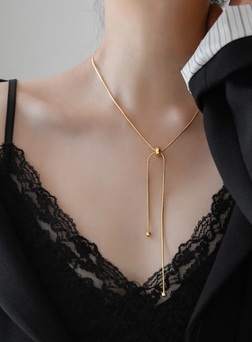 复古可调节百搭锁骨链