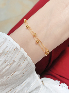 韩版手链钛钢镀18kins