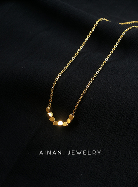 洗澡不用摘八方来财18K金