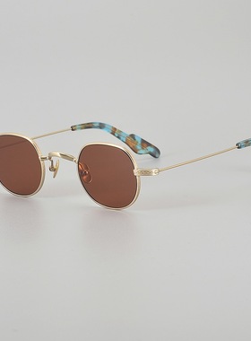 复古金属圆框潮流防晒太阳镜