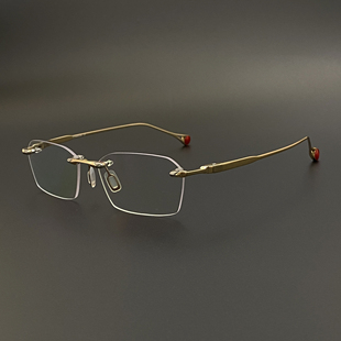 奥山清行KO307纯钛超轻无框商务复古眼镜框男女潮防蓝光近视镜架