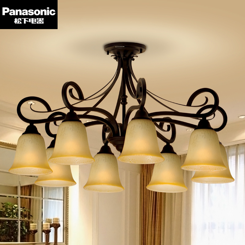 松下复古卧室铁艺欧式风客厅灯
