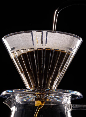 泰摩 树脂冰瞳手冲v60极速滤杯 滴滤式过滤家用咖啡壶器具送滤纸