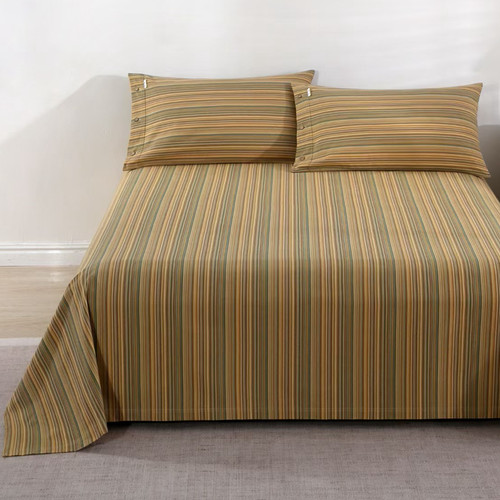 山东老粗布纯棉床单传统色织