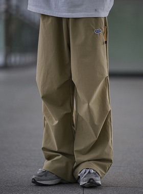 水曜日定休 2023新款秋季伞兵工装长裤男宽松直筒日系休闲裤潮ins