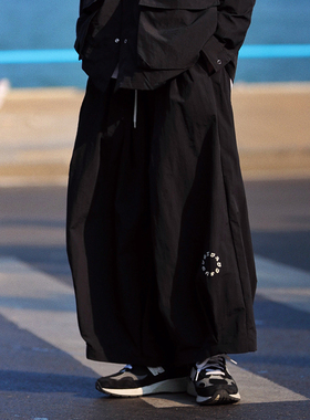 水曜日定休原创 日系复古宽松阔腿裤男女同款简约百搭休闲长裤