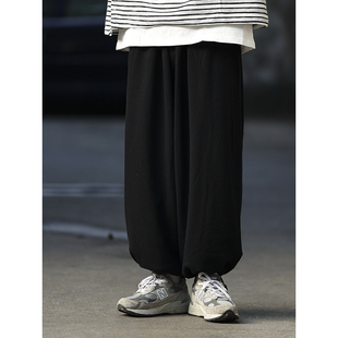 男加厚保暖简约百搭束脚长裤 复古宽松阔腿卫裤 潮 春季 水曜日定休