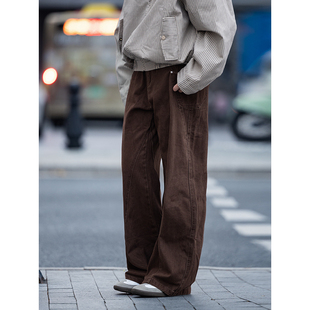 子潮流百搭 长裤 水曜日定休日系错位口袋设计拼接休闲裤 男早秋新款