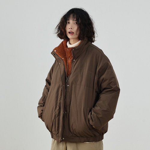 两面穿保暖冬季羽绒服男日系复古