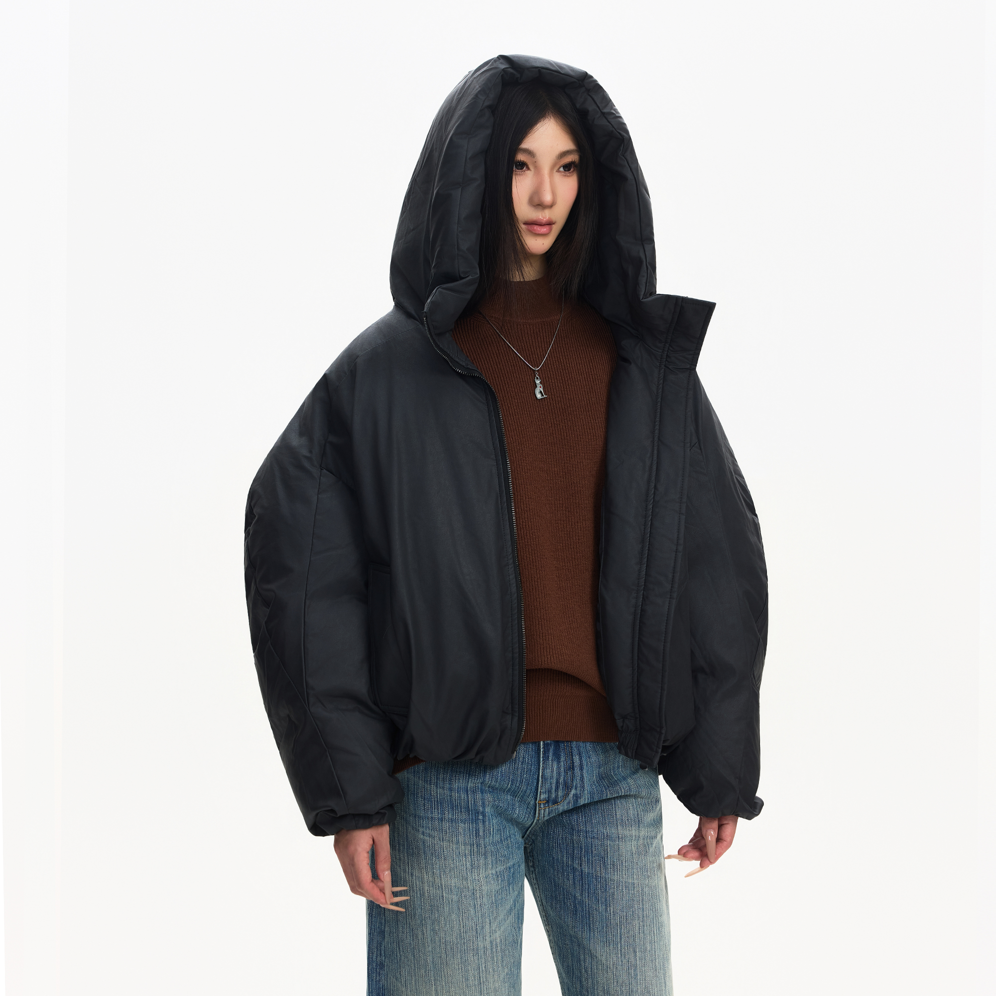 新款保暖解构棉服男女休闲宽松