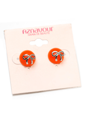 graindebeaute 球球半球迷你爱心球球半球蝴蝶结球球耳钉