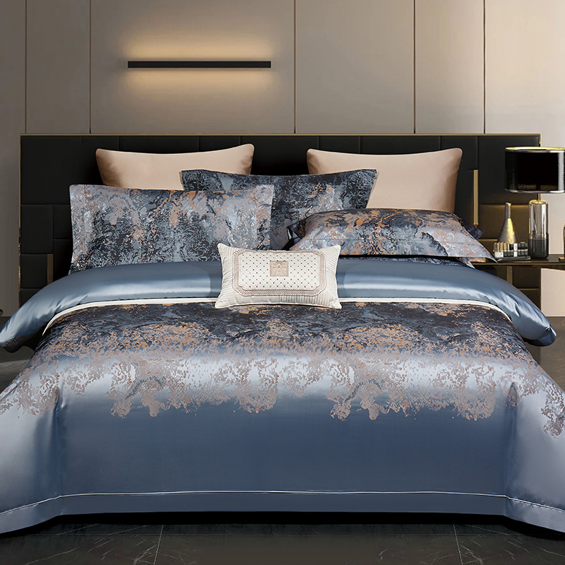 轻奢高端提花四件套100支全棉被套纯棉床单款夹棉床盖床上用品