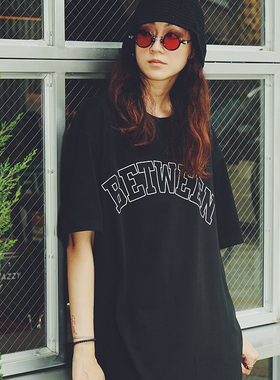 a.t Between经典logo男女生宽松短袖T恤不支持退换 看清楚下单