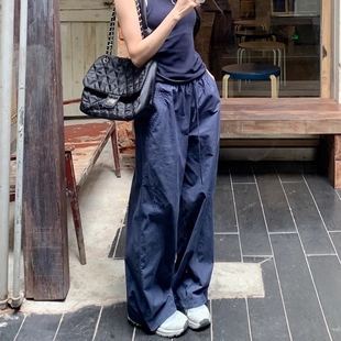 时尚 长裤 简约慵懒风休闲裤 女韩系舒适百搭工装 薄款 2025年新款