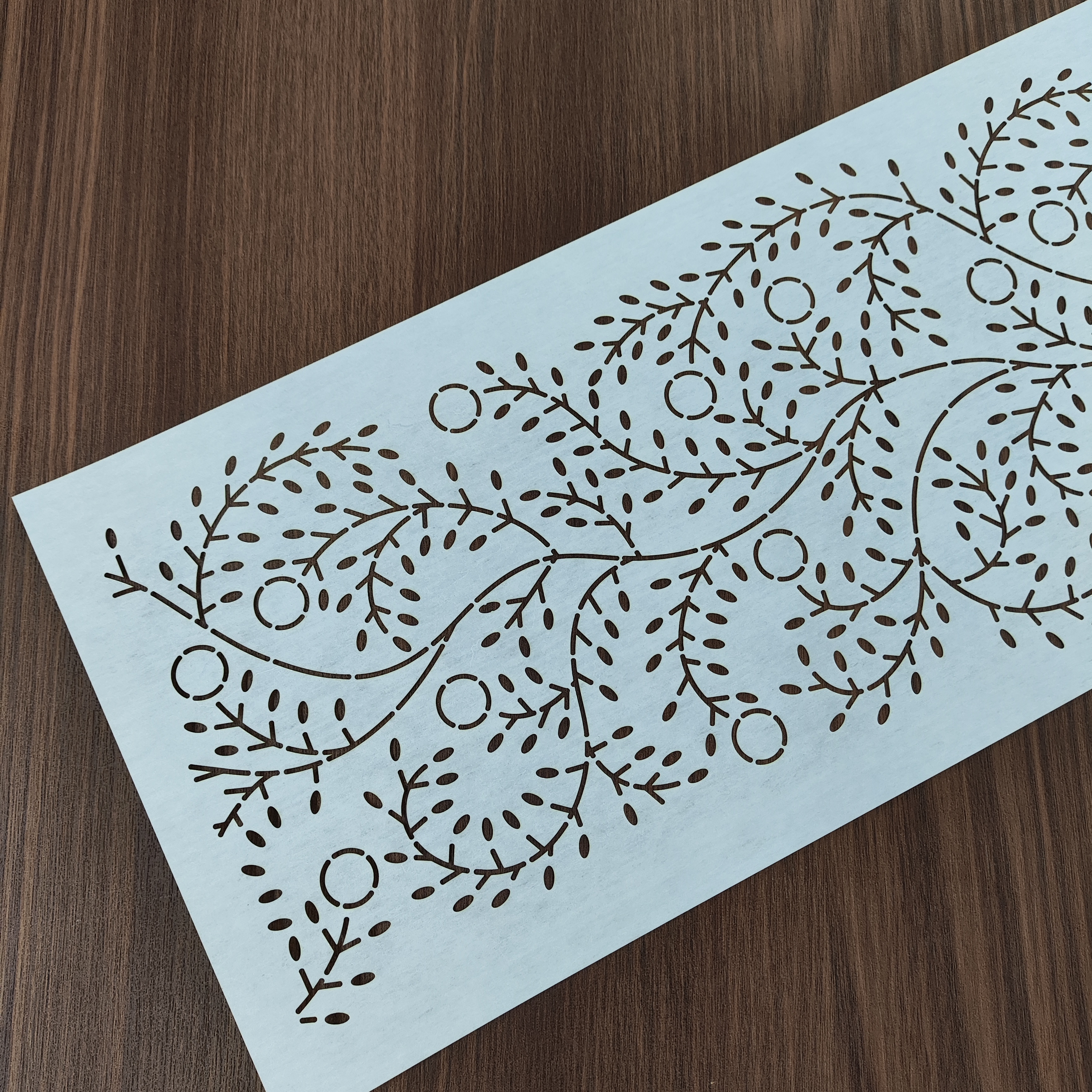 刺子绣模板常春藤画图刺绣模版描图拓镂空画图子diy绣图模板