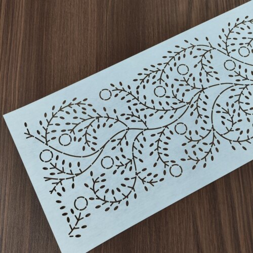 刺子绣模板常春藤画图刺绣模版描图拓镂空画图子diy绣图模板