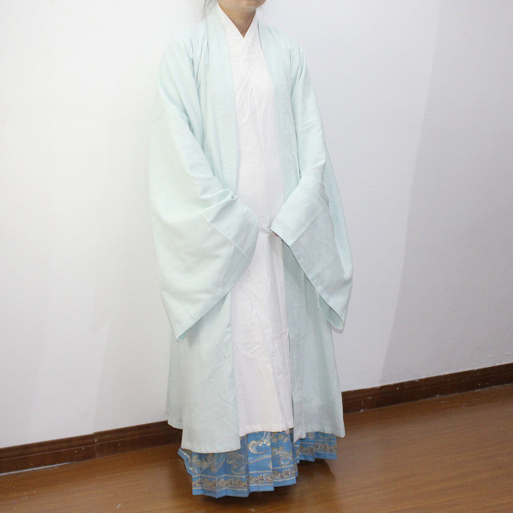 江南传统汉服宋制交领长衫披风对襟大袖长褙子男女同款现货可定制