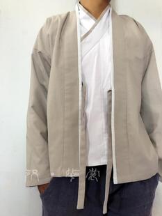 素日常外套棉麻宽松春秋新款 汉元 短褙子男女宋制直袖 汉服对襟长袖