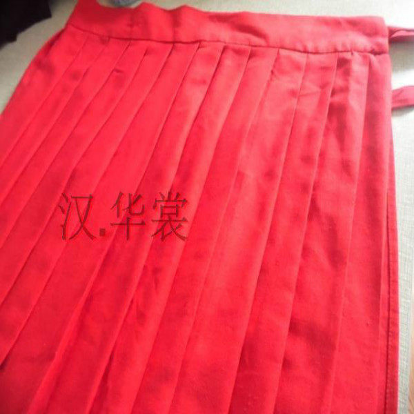 【汉·华裳】汉服一片式下裙高腰襦裙大摆裙齐腰襦裙日常百搭棉麻