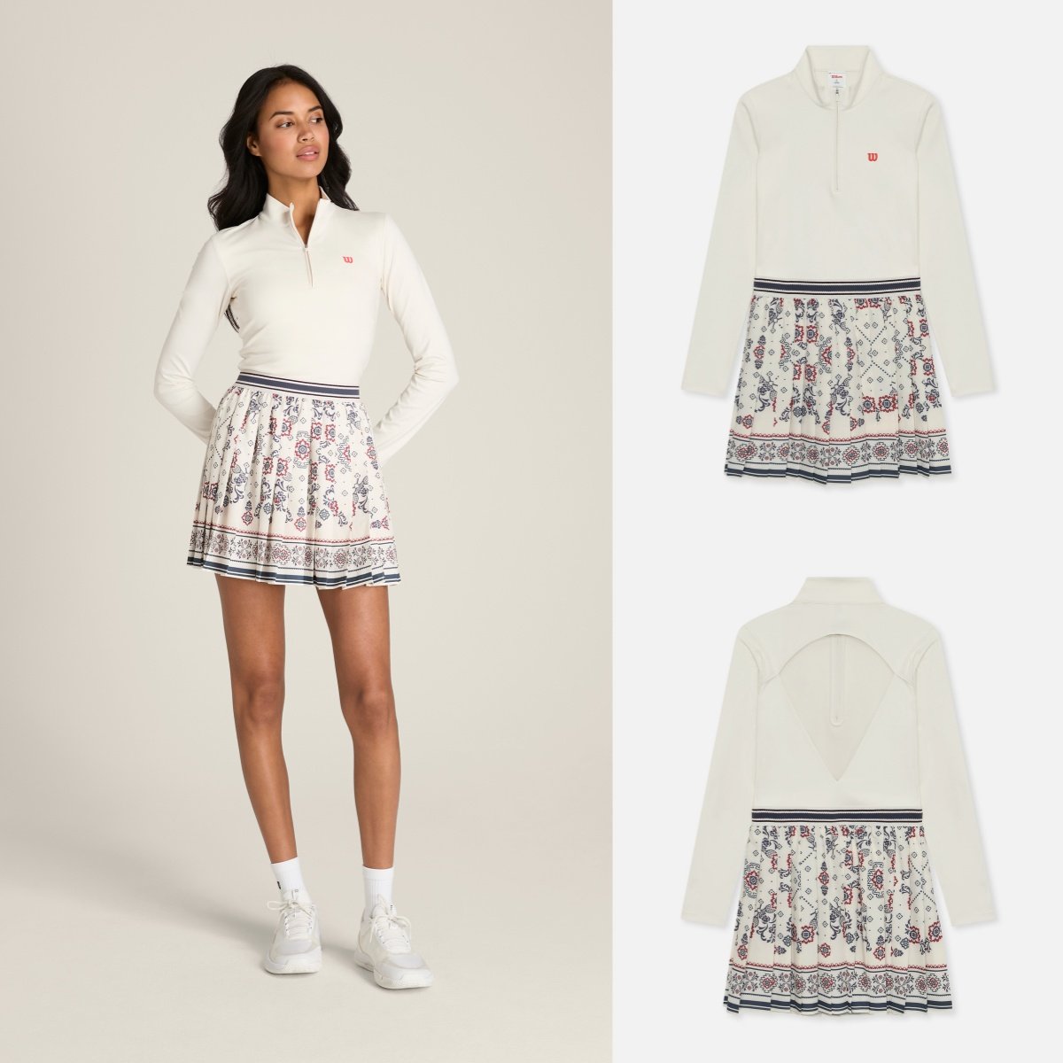 [韩国直邮]wilson威尔胜女半拉链高领露背网球连衣裙26春季款,运动/瑜伽/健身/球迷用品,网球裙,淘宝优惠券,粉丝福利购,淘宝优惠卷