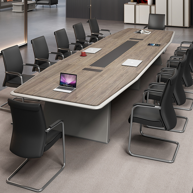 烤漆办公简易弧形会议桌长桌椅组合简约现代大小型洽谈室接待桌子