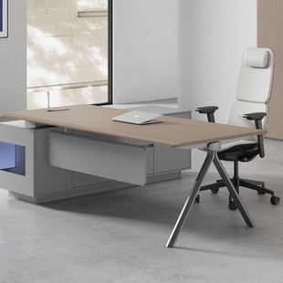 高级感经理桌老板桌办公桌现代简约办公室桌椅组合创意设计师桌子