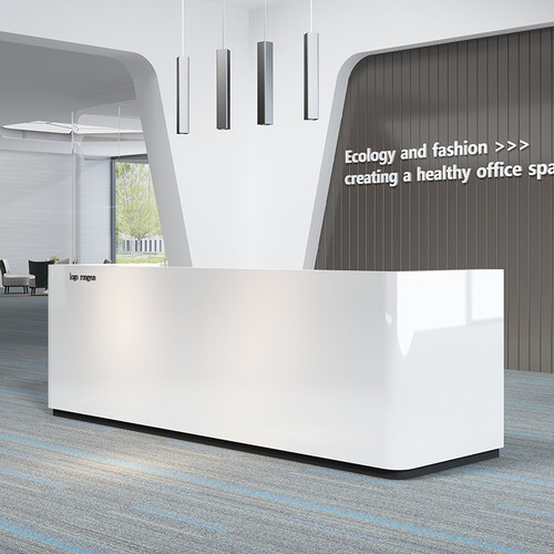 公司前台接待台简约办公烤漆