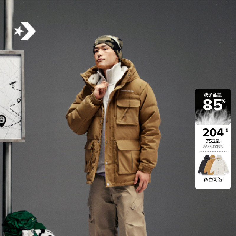CONVERSE匡威官方 冬新款男轻便鸭绒羽绒服温暖拒水外套10026917