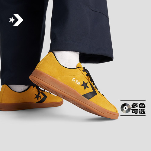 匡威Classic Trainer金标复古运动鞋美式薄底德训鞋复古黄A15621C