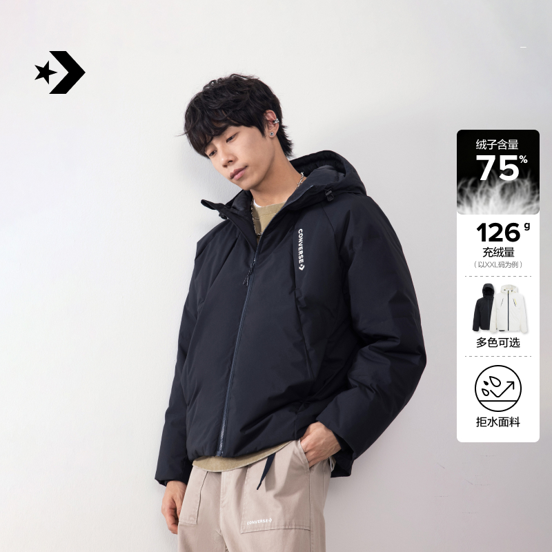 CONVERSE匡威官方秋冬新品男拒水保暖羽绒服500蓬鸭绒外套MCJ118