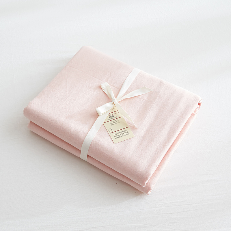 全棉色织水洗棉被套单件 200x230 220x240cm 纯棉被罩日式良品