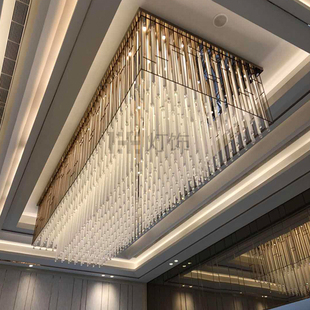 大型工程水晶吊灯酒店宴会厅大堂会客厅董事长办公室吸顶灯会所灯