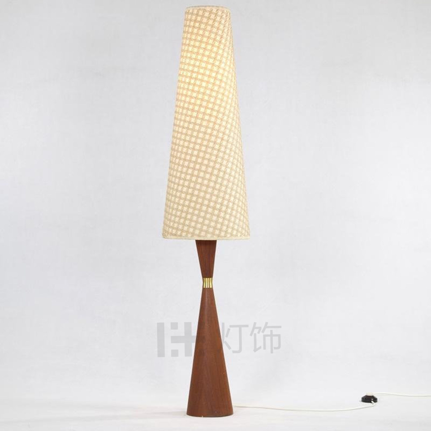 现代创意复古禅意茶室氛围落地灯草藤灯罩民宿酒店客厅装饰艺术灯