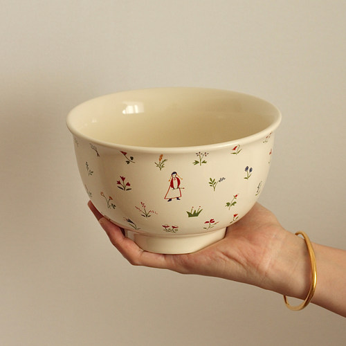 胡桃集市1000ml大容量面碗高脚汤碗螺蛳粉碗陶瓷碗日式小清新大碗