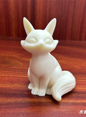 象牙果狐狸摆件小狐狸手把件动物茶宠鱼缸造景玄关装饰车载摆件