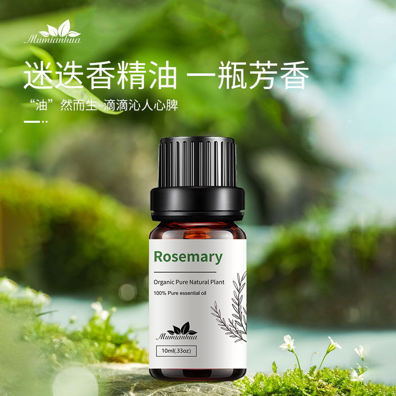 迷迭香精油单方桉油醇迷迭香提神香薰护发生发纯精油按摩10ml 美容护肤/美体/精油 单方精油 原图主图