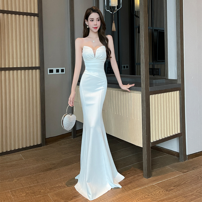 绝美晚礼服高级感轻奢小众鱼尾裙