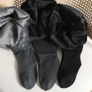 直角跟羊毛厚绒加厚保暖连裤袜冬季格雷灰不勒脚带后跟300/400克