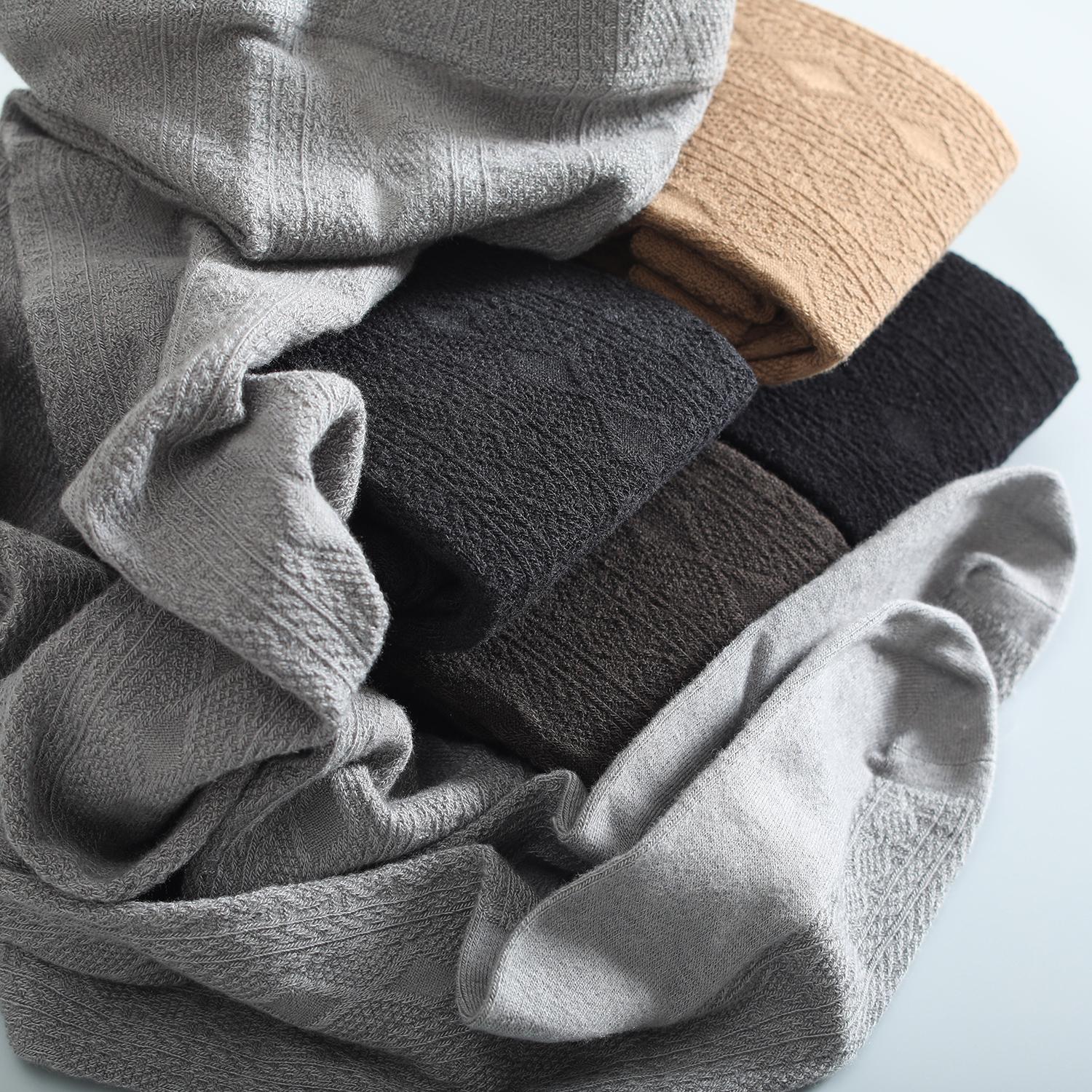 直角跟羊绒针织麻花打底袜春秋冬