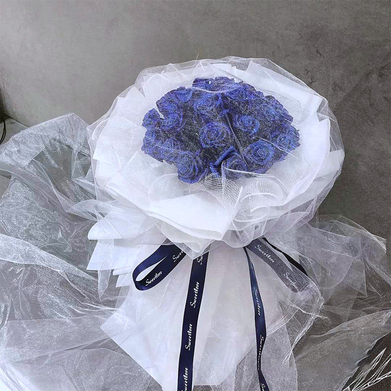 蓝色妖姬玫瑰七夕情人节表白求婚生日女朋友成都广州全国同城配送