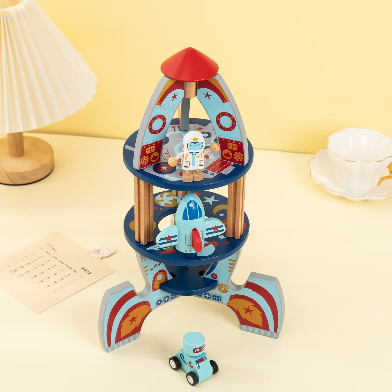 UDEAS 幼教积木搭建游戏教具 儿童宇宙探索火箭宝宝有趣玩具