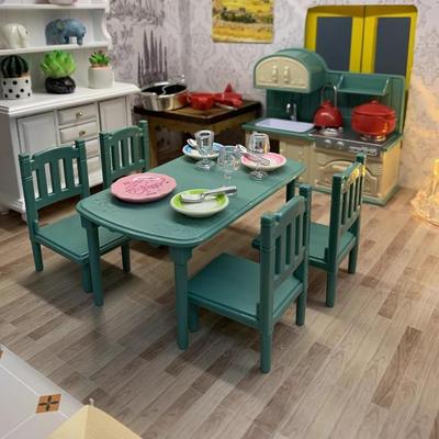跨境过家家玩具微缩场景家具卧室摆件小厨房迷你娃娃屋公仔配件