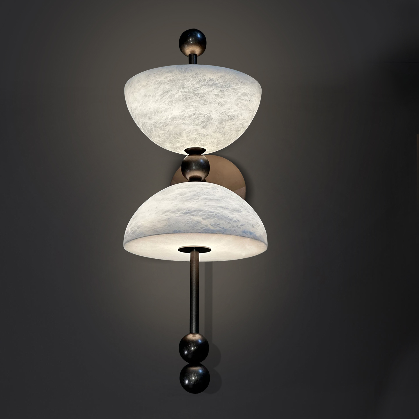 设计师样板房售楼处西班牙云石壁灯卧室客厅走廊酒店奢华背景阳台