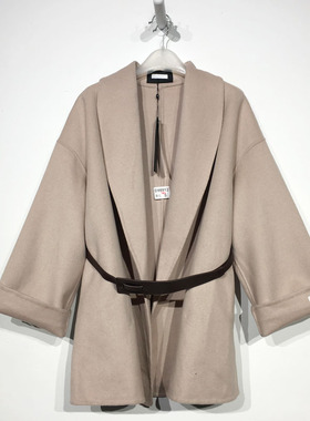 欧ZZ系列 D98912 时尚羊毛双面呢毛呢外套品牌女装折扣