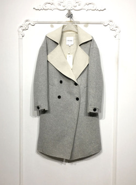 M系列 D85191 时尚长款毛呢外套品牌女装折扣