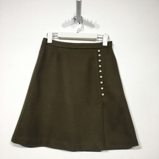 毛呢短裙品牌女装 时尚 折扣 D81052 欧系列