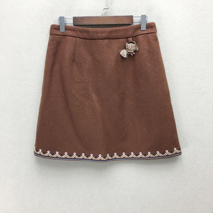 L2871切 G23 品牌折扣 毛呢短裙潮款