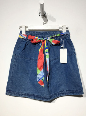 网红*TY系列 D78134 时尚牛仔短裙品牌女装折扣