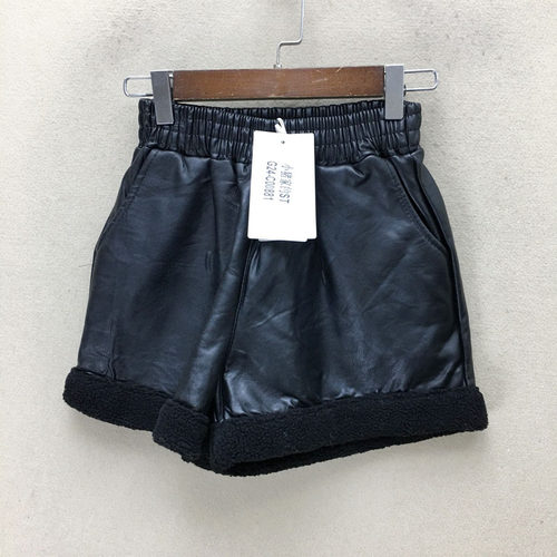品牌折扣   童装加绒皮短裤潮款G24-C00881 切