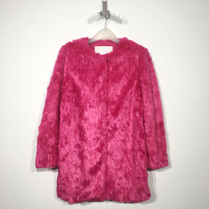 欧系列 D82435 时尚仿皮草外套品牌女装折扣